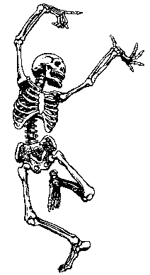 funny dancing skeleton